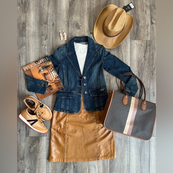 Tracy Reese Dresses & Skirts - Tracy Reese Y2K Vintage Leather Skirt